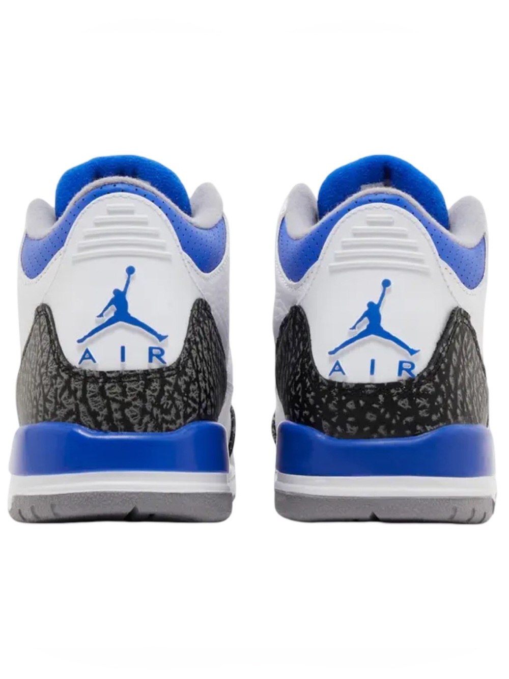 Nike Air Jordan 3 Retro Racer Blue White Blue Elephant Print Sneakers Men’s 8.5 - Picture 2 of 7